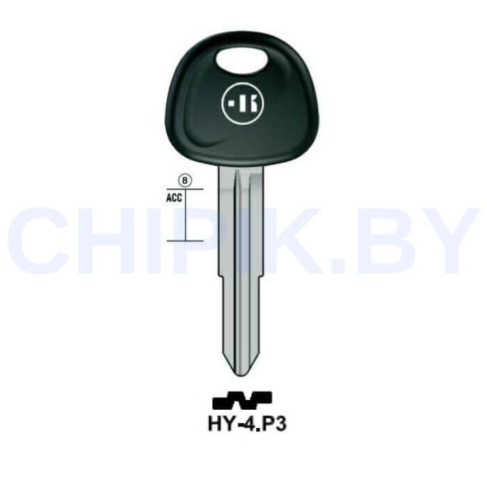 Заготовка авто ключа Киа, Хендай HY-4.P HYN6P HUN12P HYN1P30 HY6P КНР пластик