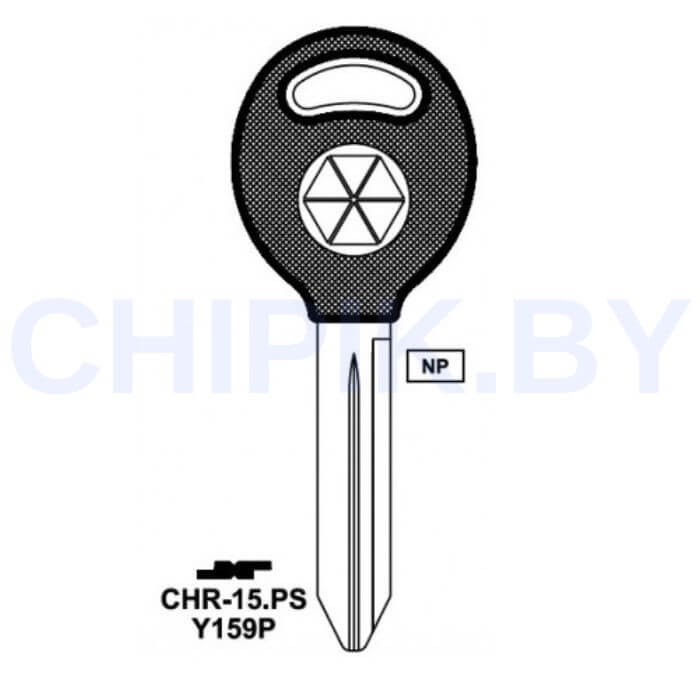 Заготовка авто ключа Крайслер, Додж, Джип, Хаммер CHR-15.P CY24BP P1795P CY62P126 Y159P КНР пластик
