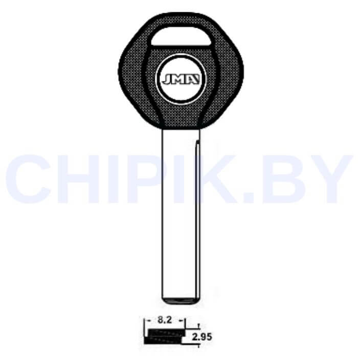 Заготовка авто ключа БМВ, Ленд Ровер BM-6.P HU92RP HF70P Европа под чип