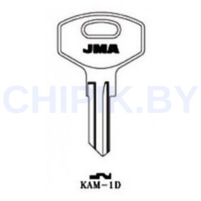 Заготовка авто ключа МАЗ, КАМАЗ KAM-1D KAM1 KAZ10 KZ1D Европа металл