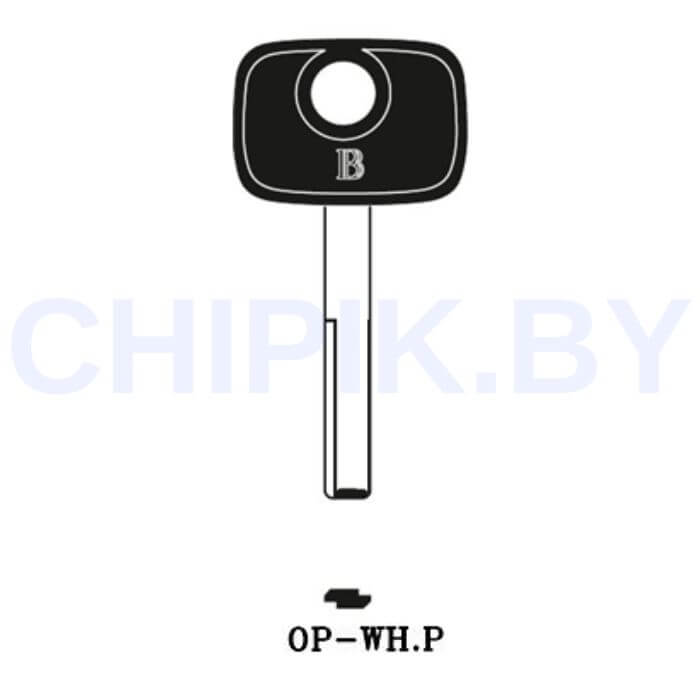Заготовка авто ключа Опель OP-WH.P HU43P S51HFP HF42P15 КНР пластик