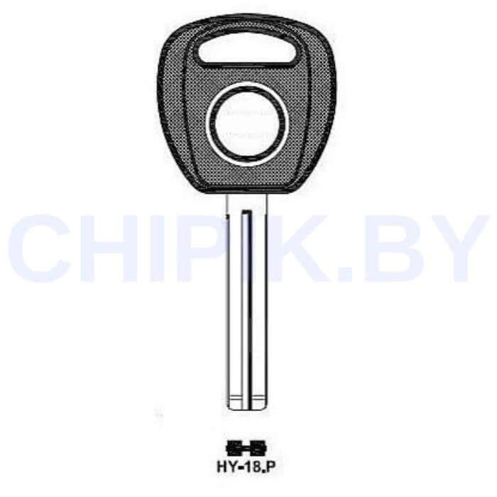 Заготовка авто ключа Киа, Хендай HY-18.P HYN13P КНР под чип