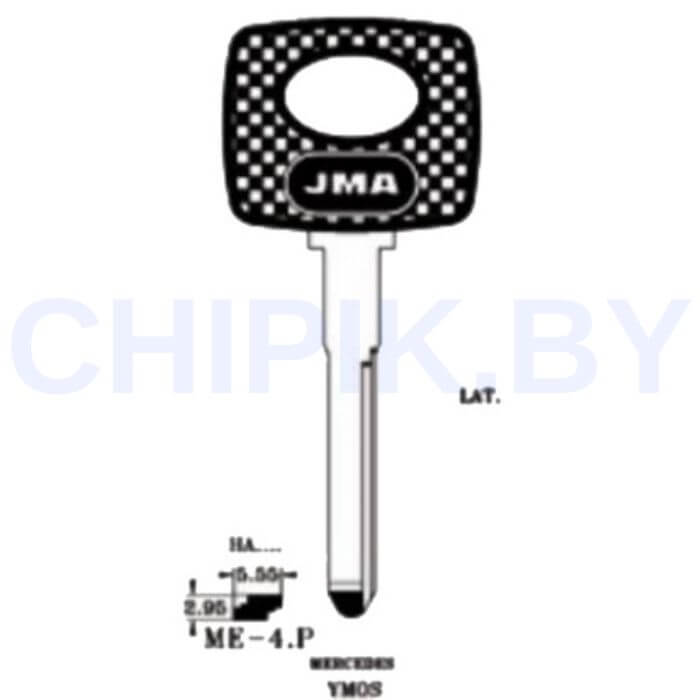 Заготовка авто ключа Мерседес ME-4.P HU41P S5OHFP HF38P17 MB56P Европа пластик
