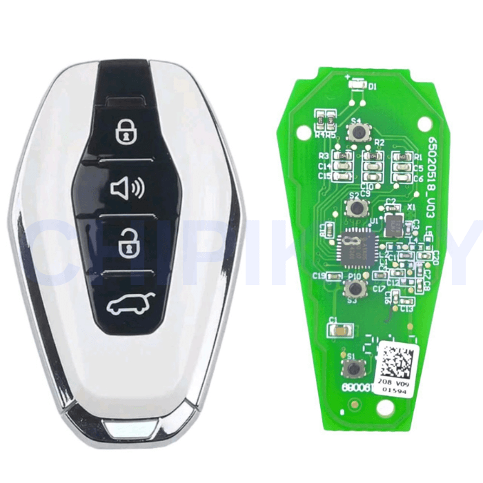 Ключ Джетур X70, X90 смарт корпус с платой, Оригинал