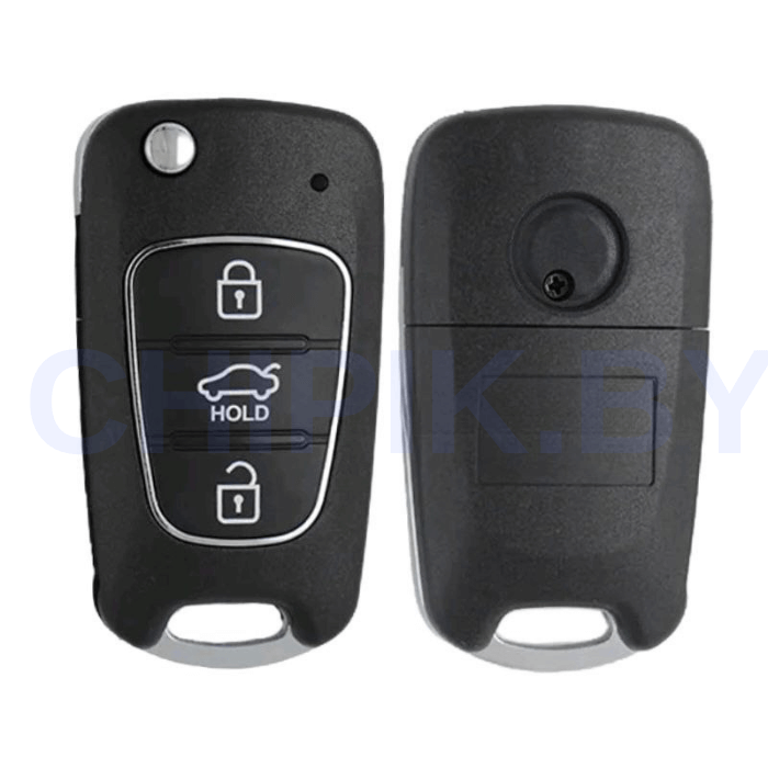 Корпус Xhorse / KIYDIY XKHY02EN, XNHY02EN, B04, NB04, без лезвия, 3 кнопки