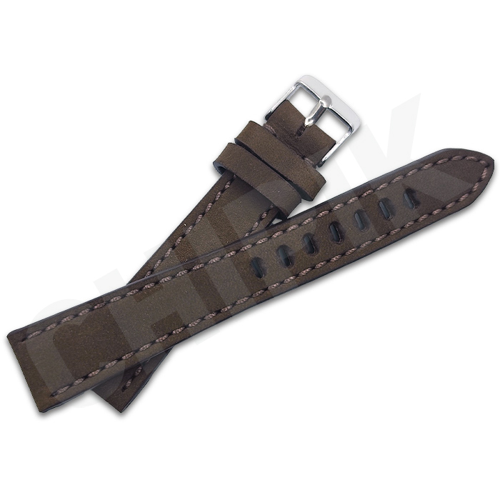 Ремешок кожа тонкий 18, Коричневый