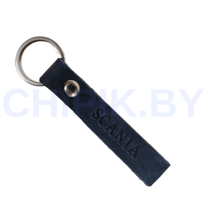 Брелок Скания кожа Синий