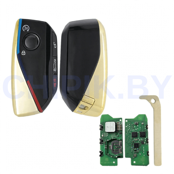 Ключ БМВ X1 iX1 U11, 5 серия, i5 G60, G61, G68, 7 серия, i7 G70, X3 G45, G48, смарт корпус с платой, UWB Original