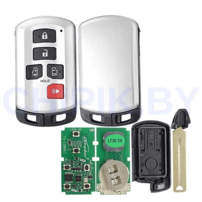 Пульт Lonsdor LT20-05 Toyota 8A+4D, 5 кнопок, паника