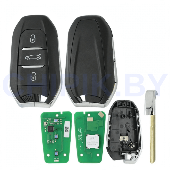 Пульт KEYDIY ZB66-3, 3 кнопки, седан
