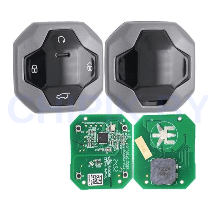 Ключ Джетур Т2 смарт корпус с платой, серый, Оригинал