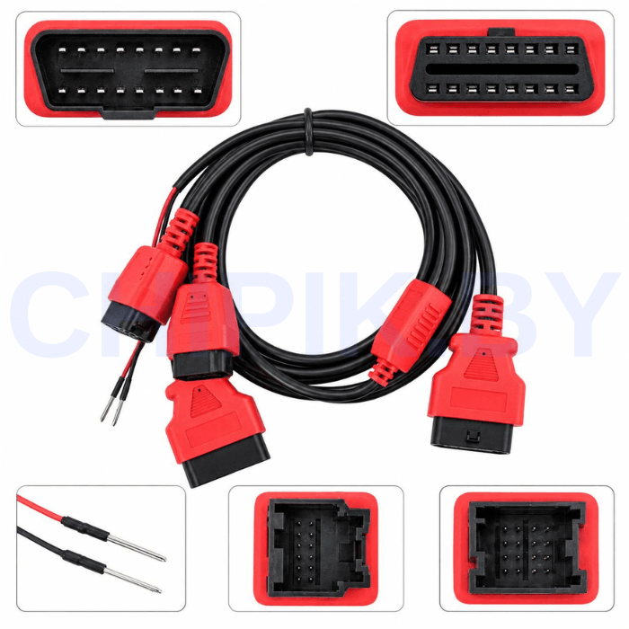 Универсальный кабельный адаптер XTOOL FCA с 12+8 разъемами Chrysler Connect для X100Pad3, A80pro, A80promaster, EZ400pro, D7, D8, D9, D9Pro