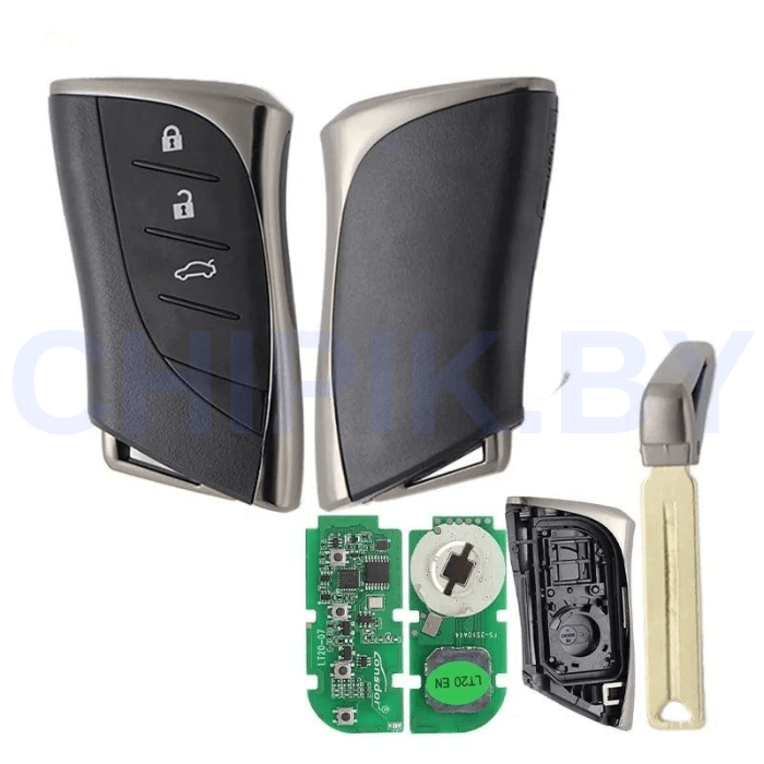 Пульт Lonsdor LT20-07 8A+4D Lexus, 3 кнопки, лифтбэк