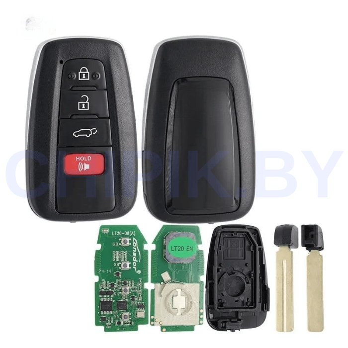 Пульт Lonsdor LT20-08 8A+4D Toyota, 4 кнопки, кроссовер, паника
