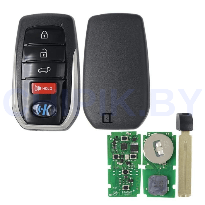 Пульт KEYDIY TIB01-4 с чипом 8A 4D, для KD-X2, KD MAX, KDX4