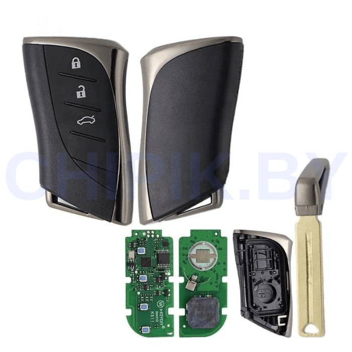 Пульт KEYDIY KD-TIB02, 3 кнопки хэтчбек, с чипом 8A 4D, для KD-X2, KD MAX, KDX4