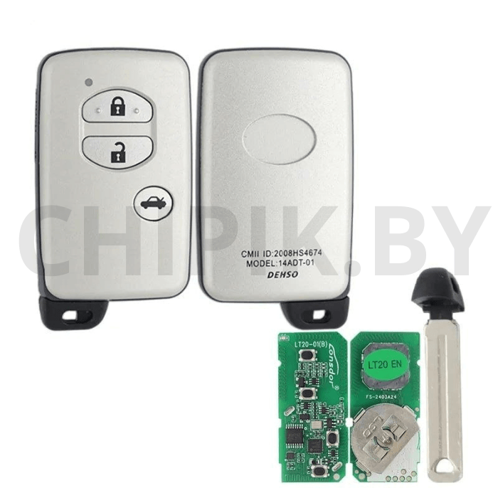 Пульт Lonsdor LT20-01 Toyota, 3 кнопки, седан