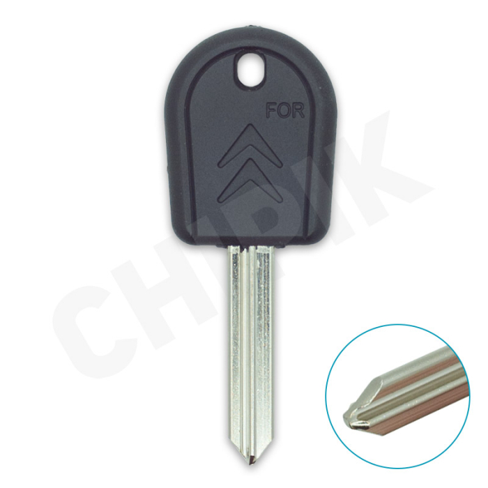 Заготовка авто ключа Ситроен, Пежо SIX-3.P SX9АP SI17AP SM7P68 КНР пластик