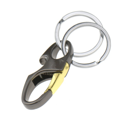 Карабин овальный с двумя кольцами для ключей и открывашкой