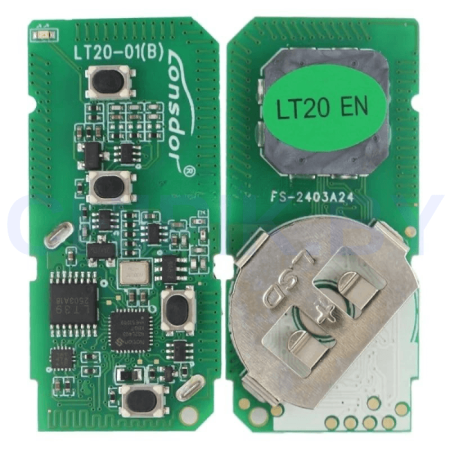 Пульт Lonsdor LT20-01 Toyota, чип 8A+4D, частота 312 МГц,314,35 МГц,315,12 МГц,433,92 МГц, 4 кнопки, паника седан, чёрный