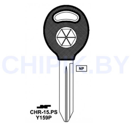 Заготовка авто ключа Крайслер, Додж, Джип, Хаммер CHR-15.P CY24BP P1795P CY62P126 Y159P КНР пластик