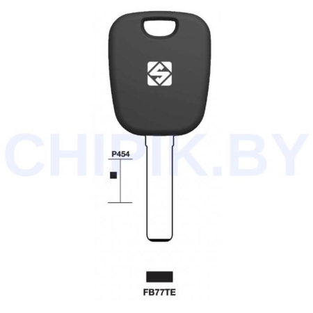 Заготовка авто ключа ДАФ FB77TE Европа под чип Заготовка авто ключа ДАФ FB77TE Европа под чип