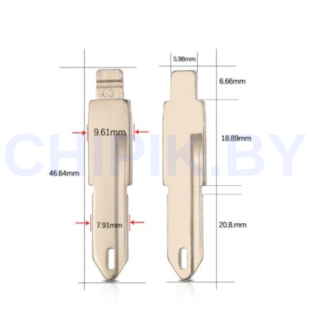 Ключ Рено Дастер, Логан, Стипвей выкидной корпус под переделку NE73