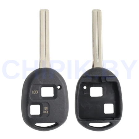 Ключ Тойота Ланд Крузер корпус 2 кнопки усиленный Ключ Тойота Ланд Крузер корпус 2 кнопки усиленный