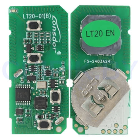 Пульт Lonsdor LT20-01 Toyota, Lexus, 8A+4D, частота 312 МГц,314,35 МГц,315,12 МГц,433,92 МГц, 2 кнопки