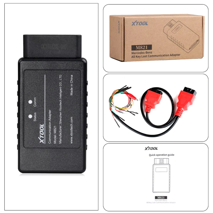 XTOOL M821 для Mercedes-Benz, адаптер связи с потерей всех ключей работает с X100PAD3 XTOOL M821 для Mercedes-Benz, адаптер связи с потерей всех ключей работает с X100PAD3