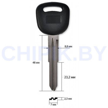 Заготовка авто ключа Киа KI-3.P KIA3AP KI5AP KIA3P142 КНР пластик