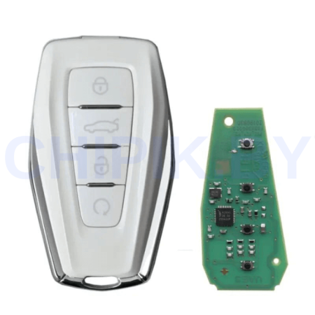 Ключ Джили  Кулрэй, Окаванго, Атлас Х7 смарт корпус с платой, белый