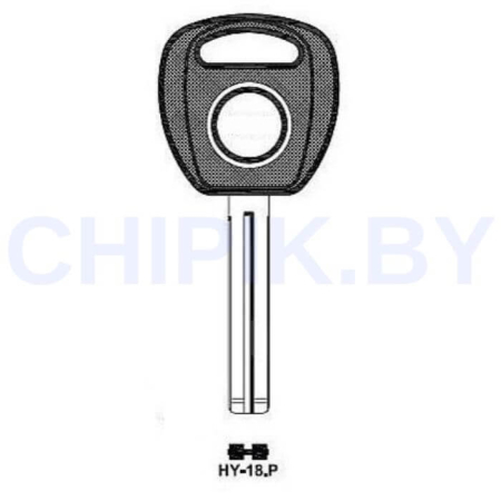 Заготовка авто ключа Киа, Хендай HY-18.P HYN13P КНР под чип
