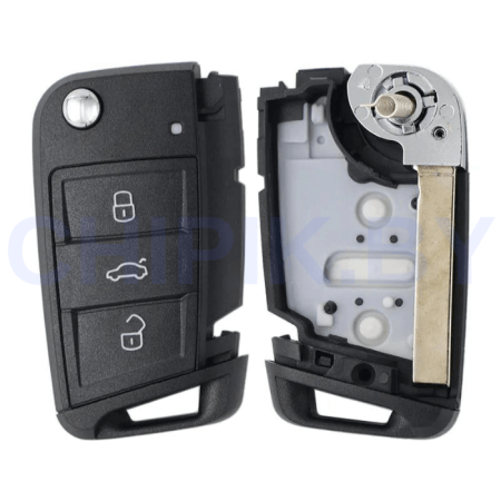 Ключ Фольксваген Поло, Тигуан, Тоуран, Крафтер, Гольф выкидной корпус