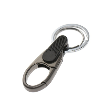 Карабин с двумя кольцами для ключей овальный