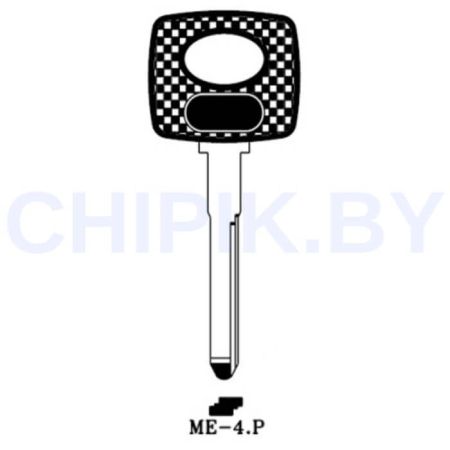 Заготовка авто ключа Мерседес ME-4.P HU41P S5OHFP HF38P17 MB56P КНР пластик