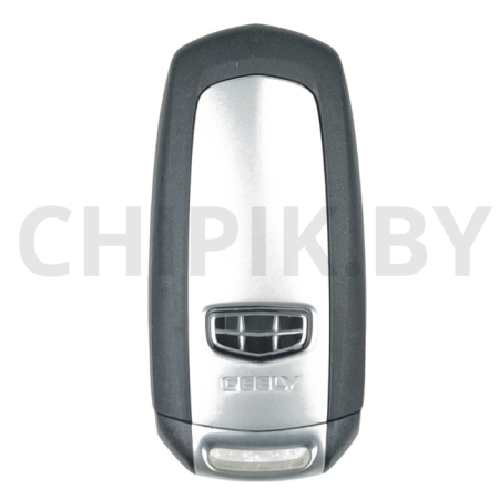 Ключ Джили Атлас смарт корпус с платой, хром