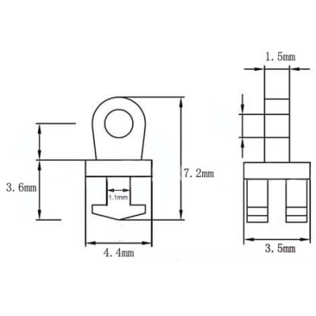Шарнир 5 одинарный прямой 3,5x1.5 мм