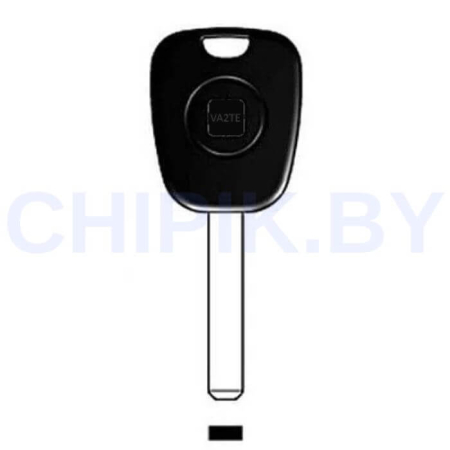 Заготовка авто ключа Пежо, Ситроен, Рено, Смарт VA2P-T00 КНР с логотипом без пазов