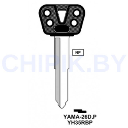 Заготовка авто ключа YAMA-26D.P YH35RBP YM42LBP YA34RP112 YM35P КНР