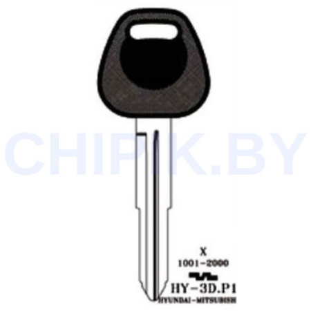 Заготовка авто ключа Киа, Хендай HY-3D.P1 HYN5RP HUN5LP HYN2RP114 КНР пластик