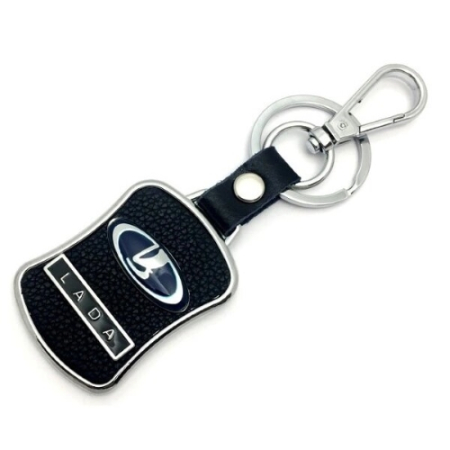 Брелок металл, кожа LADA