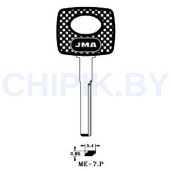 Заготовка авто ключа Мерседес ME-7.P HU64P HF64P HF51P17 MB57P EU пластик