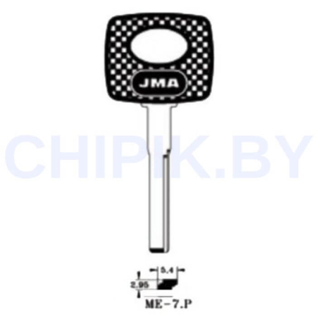 Заготовка авто ключа Мерседес ME-7.P HU64P HF64P HF51P17 MB57P EU пластик