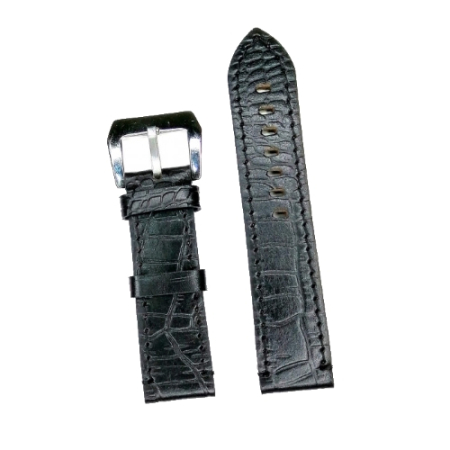 Ремешок кожаный для часов 24, Черный Ремешок кожаный для часов 24, Черный
