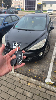 Пежо 308 изготовление дубликата чип ключа зажигания