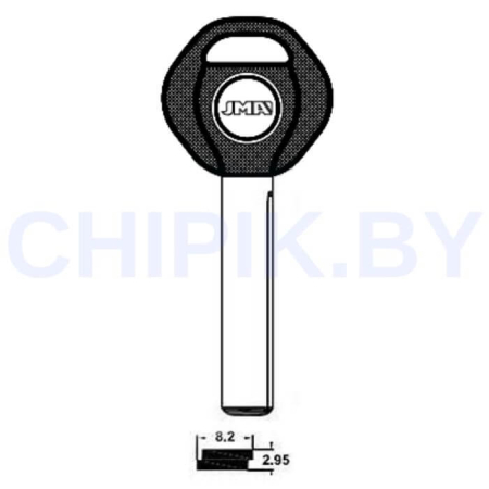 Заготовка авто ключа БМВ, Ленд Ровер BM-6.P HU92RP HF70P Европа под чип