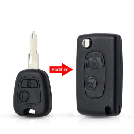 Ключ Пежо 206 выкидной корпус под переделку