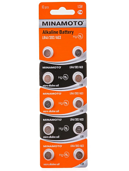 Батарейка AG3/192/392/LR41/V3GA/SR41/LR736 Minamoto