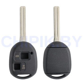 Ключ Тойота Ланд Крузер корпус 2 кнопки усиленный